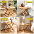 Gardeon Outdoor Coffee Side Table HDPE Desk Indoor Patio Furniture Garden Natural