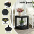 Outdoor Coffee Side Table HDPE Desk Corner Shower Stool Bench Seat with Storage Shelf Black