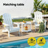 Outdoor Coffee Side Table HDPE Desk Corner Shower Stool Bench Seat with Storage Shelf White