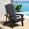 Outdoor Chairs HDPE Adirondack Beach Chair Sun Lounge Patio Furniture Garden Black