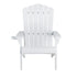 Outdoor Chairs HDPE Adirondack Beach Chair Sun Lounge Patio Furniture Garden white