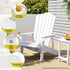 Outdoor Chairs HDPE Adirondack Beach Chair Sun Lounge Patio Furniture Garden white
