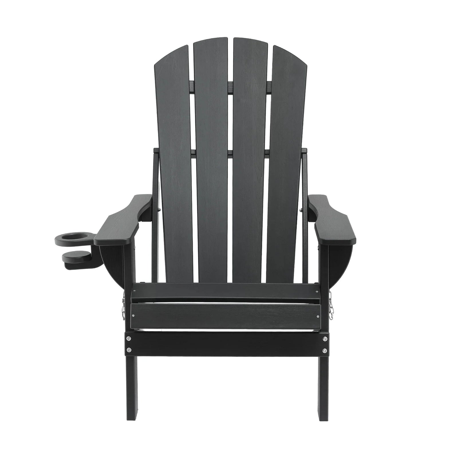 Outdoor Chairs Folding Adirondack Beach Chair HDPE Sun Lounge Patio Furniture Garden Black
