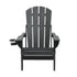 Outdoor Chairs Folding Adirondack Beach Chair HDPE Sun Lounge Patio Furniture Garden Black
