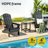Outdoor Chairs Folding Adirondack Beach Chair HDPE Sun Lounge Patio Furniture Garden Black
