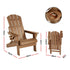 Outdoor Chairs Folding Adirondack Beach Chair HDPE Sun Lounge Patio Furniture Garden Brown