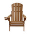 Outdoor Chairs Folding Adirondack Beach Chair HDPE Sun Lounge Patio Furniture Garden Brown