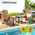 Outdoor Chairs Folding Adirondack Beach Chair HDPE Sun Lounge Patio Furniture Garden Brown