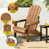 Outdoor Chairs Folding Adirondack Beach Chair HDPE Sun Lounge Patio Furniture Garden Brown