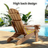 Outdoor Chairs Folding Adirondack Beach Chair HDPE Sun Lounge Patio Furniture Garden Brown