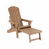 Gardeon Folding Sun Lounger Adirondack Chair Outdoor Lounge Setting HDPE Recliner Footrest Khaki