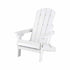 Gardeon Folding Sun Lounger Adirondack Chair Outdoor Lounge Setting HDPE Recliner Footrest White