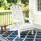 Folding Adirondack Outdoor Chair HDPE Patio Garden Beach Chair White