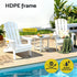 Outdoor Chairs Folding Adirondack Beach Chair HDPE Sun Lounge Patio Furniture Garden White
