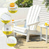 Outdoor Chairs Folding Adirondack Beach Chair HDPE Sun Lounge Patio Furniture Garden White