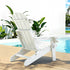 Outdoor Chairs Folding Adirondack Beach Chair HDPE Sun Lounge Patio Furniture Garden White