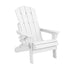 Outdoor Chairs Folding Adirondack Beach Chair HDPE Sun Lounge Patio Furniture Garden White