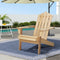 Adirondack Chair Hemlock Wood Outdoor Lounge Chair Natural Patio Garden Seat