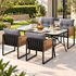 Gardeon 5PC Outdoor Dining Set 120CM Table and Chairs Patio Furniture Garden Cushion