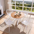 5‑Piece Outdoor Dining Set – WPC Table & PP Chairs, White