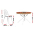 5‑Piece Outdoor Dining Set – WPC Table, PP Chairs, White, Weather‑Resistant