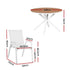 7‑Piece Outdoor Dining Set – WPC Table, Textilene Chairs, White, Weather‑Resistant