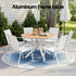 7‑Piece Outdoor Dining Set – WPC Table, Textilene Chairs, White, Weather‑Resistant