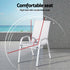 7‑Piece Outdoor Dining Set – WPC Table, Textilene Chairs, White, Weather‑Resistant