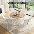 7‑Piece Outdoor Dining Set – WPC Table, Textilene Chairs, White, Weather‑Resistant