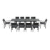 Outdoor Dining Set 11PCS Aluminum Extendable Table and Chairs Patio Furniture Black