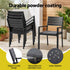 Outdoor Dining Set 11PCS Aluminum Extendable Table and Chairs Patio Furniture Black