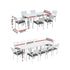 Outdoor Dining Set 11PCS Aluminum Extendable Table and Chairs Patio Furniture White