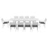 Outdoor Dining Set 11PCS Aluminum Extendable Table and Chairs Patio Furniture White
