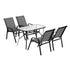 5PC Outdoor Dining Set Table and Chairs Patio Furniture Bistro Set Garden Grey