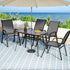 5PC Outdoor Dining Set Table and Chairs Patio Furniture Bistro Set Garden Grey