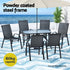 7PC Outdoor Dining Set Table and Chairs Patio Furniture Garden Bistro Set Black