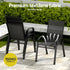 7PC Outdoor Dining Set Table and Chairs Patio Furniture Garden Bistro Set Black