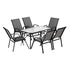 7PC Outdoor Dining Set Table and Chairs Patio Furniture Garden Bistro Set Grey