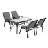 5PC Outdoor Dining Set Table and Chairs Patio Furniture Bistro Set Garden Grey