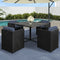 5 Seater Outdoor Dining Set RIO Rattan Garden Furniture Black Grey