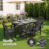 Gardeon 7 Piece Outdoor Dining Set Patio HDPE Table and Chairs Garden Furniture