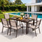 Gardeon 7 Piece Outdoor Dining Set 6 Seater Patio Table and Chairs Coffee WPC