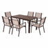 Gardeon 7 Piece Outdoor Dining Set 6 Seater Patio Table and Chairs Coffee WPC