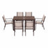 Gardeon 7 Piece Outdoor Dining Set 6 Seater Patio Table and Chairs Coffee WPC