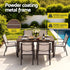 Gardeon 7 Piece Outdoor Dining Set 6 Seater Patio Table and Chairs Coffee WPC