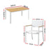 7PCS Outdoor Dining Set Table and Chairs Patio Garden Furniture Bistro Set White