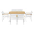 7PCS Outdoor Dining Set Table and Chairs Patio Garden Furniture Bistro Set White