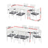 Outdoor Dining Set 9PCS Aluminum Extendable Table Chairs Patio Furniture