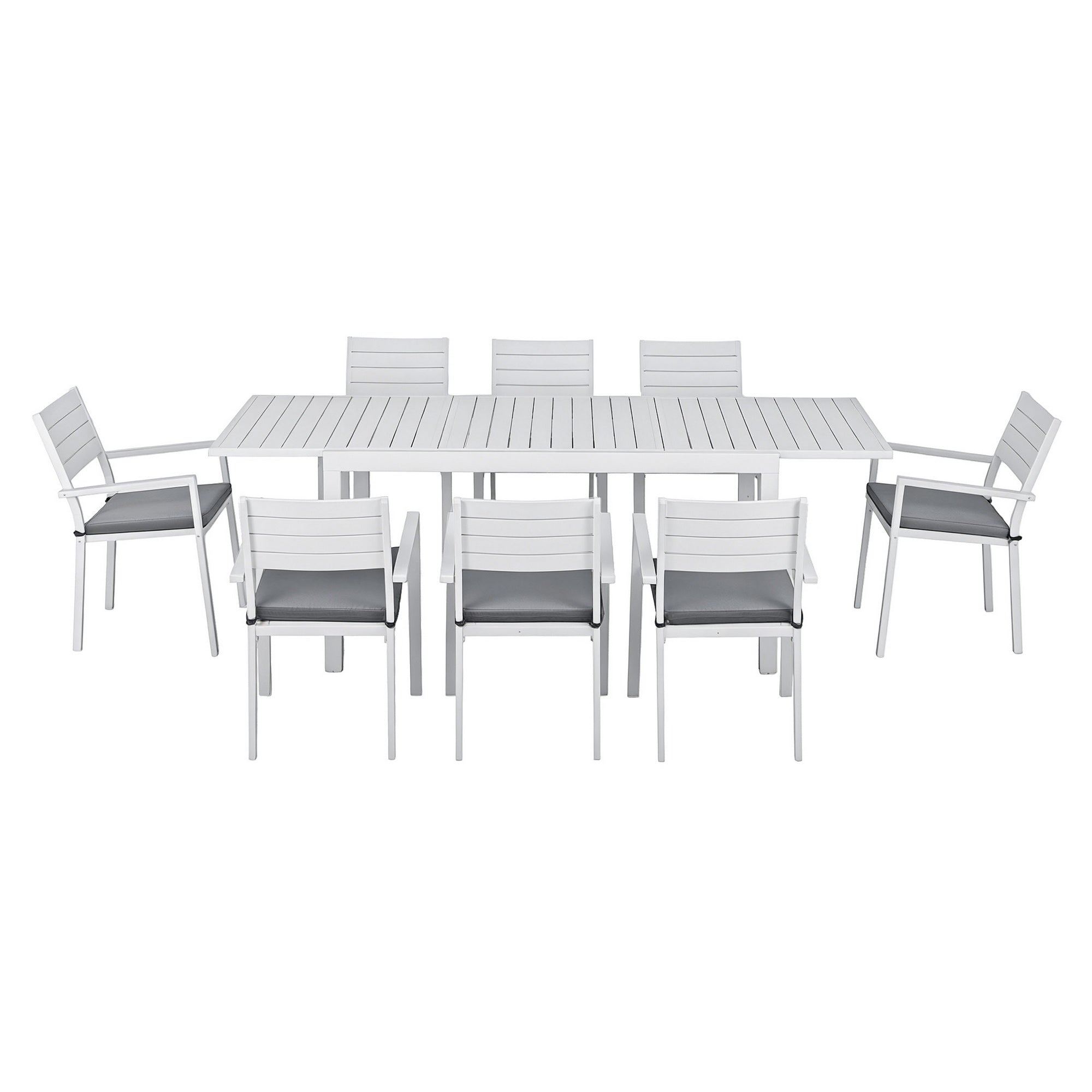 Outdoor Dining Set 9PCS Aluminum Extendable Table Chairs Patio Furniture