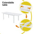 Outdoor Dining Set 9PCS Aluminum Extendable Table Chairs Patio Furniture